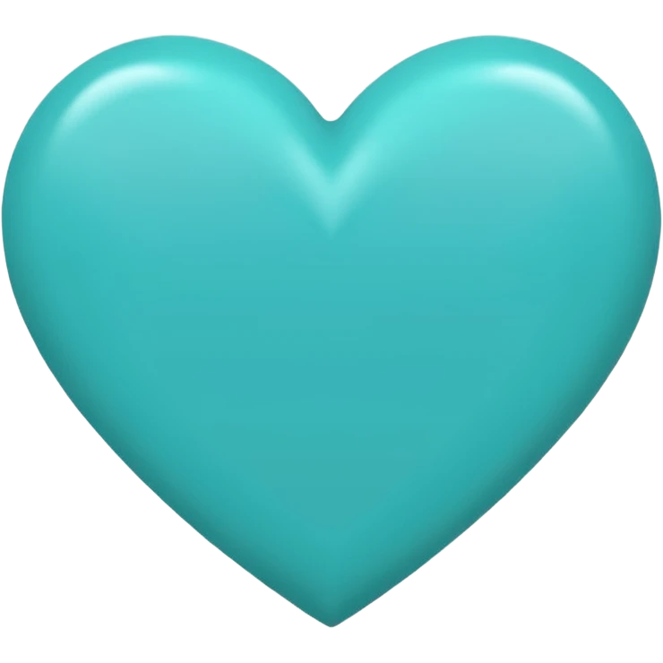 Turquoise heart that says tarriannah realistic emoji