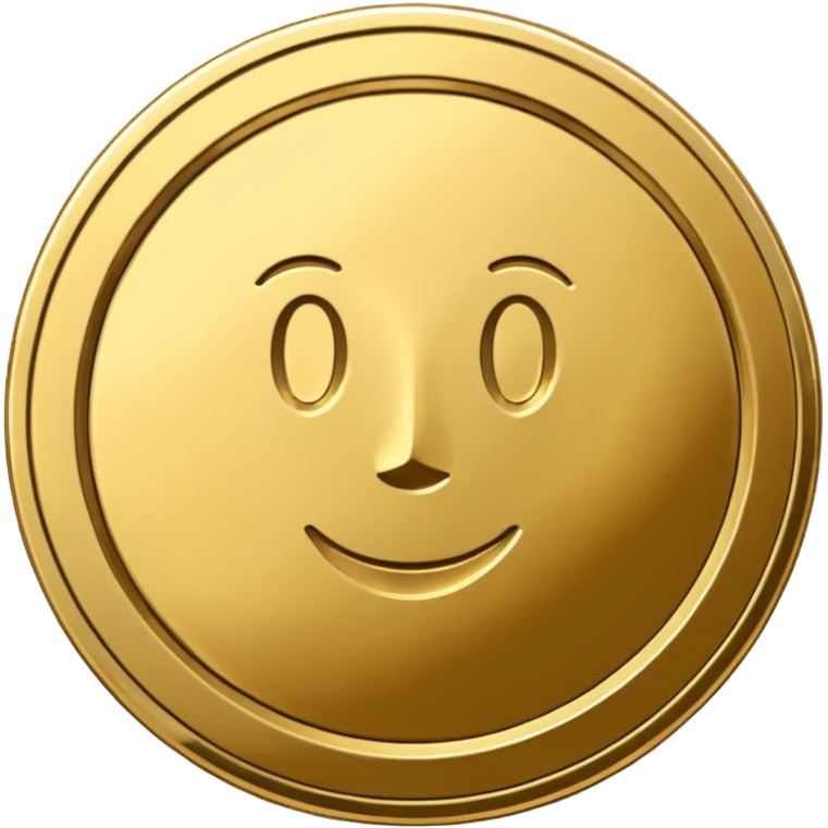 generate a token like a regular, real-life coin  emoji