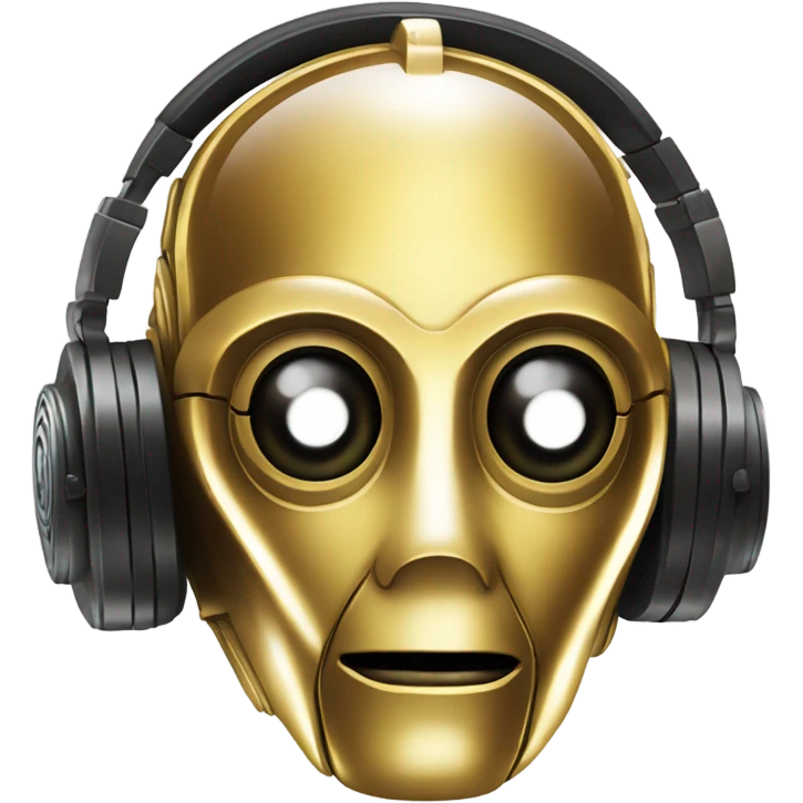 C-3PO playing dj emoji