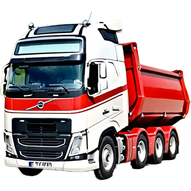 Красная вольво тягач emoji
