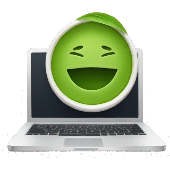 Matcha with a laptop under it  emoji