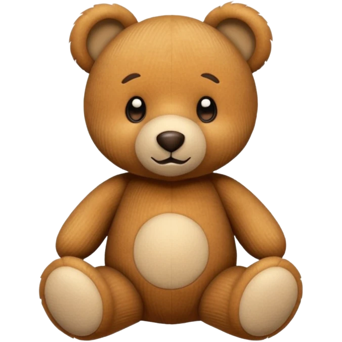 Corduroy texture teddy bear emoji