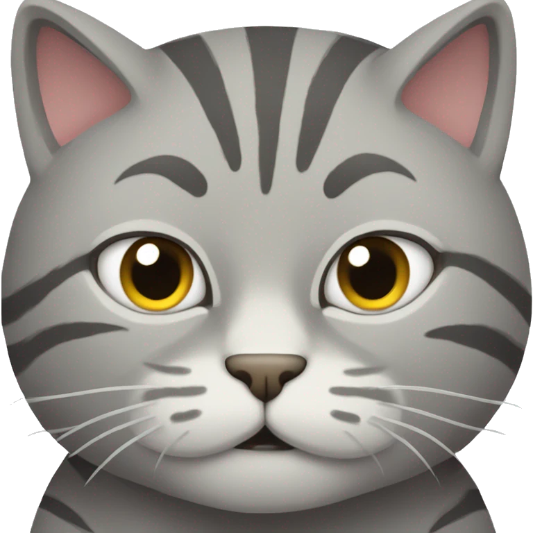Angry gray tabby cat emoji