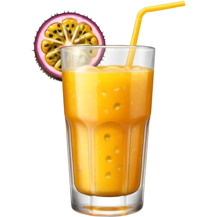 passionfruit & mango drink in glass emoji
