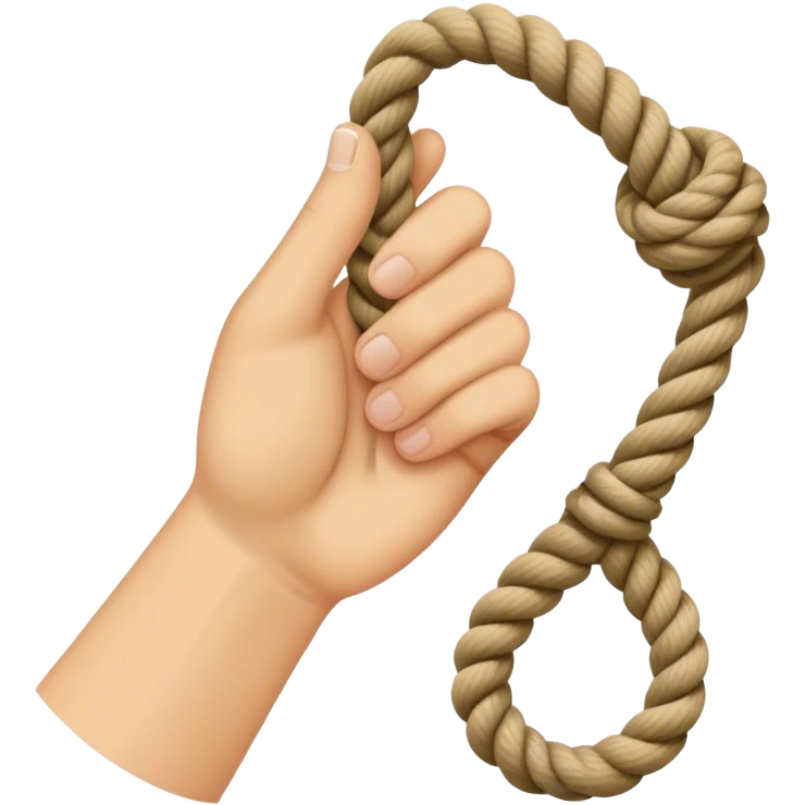 hand letting go a rope fall emoji