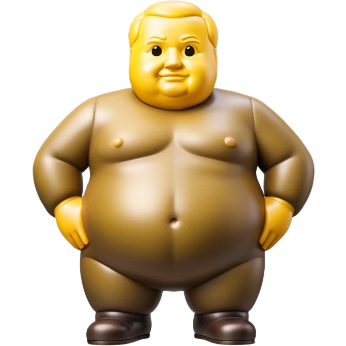 Cinematic Realistic Botero Sculpture Emoji, depicted as an exaggerated voluminous sculpture in the signature style of Fernando Botero, rendered with rich textures and vibrant artistic lighting that captures its playful grandeur. emoji