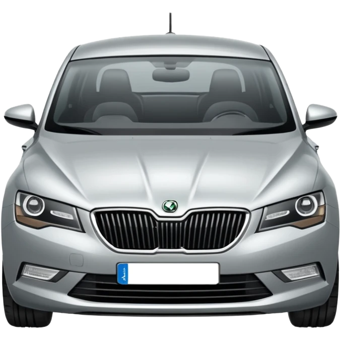 Stribrne Auto škoda emoji