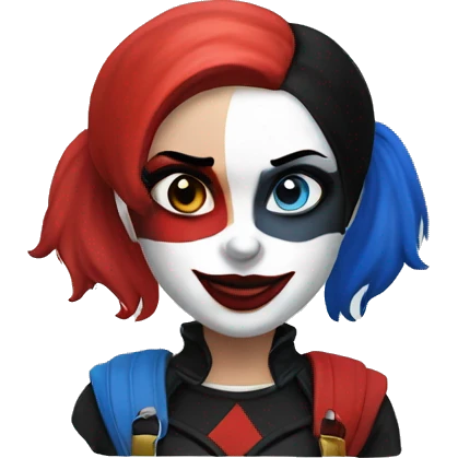 Harley Quinn with niform emoji