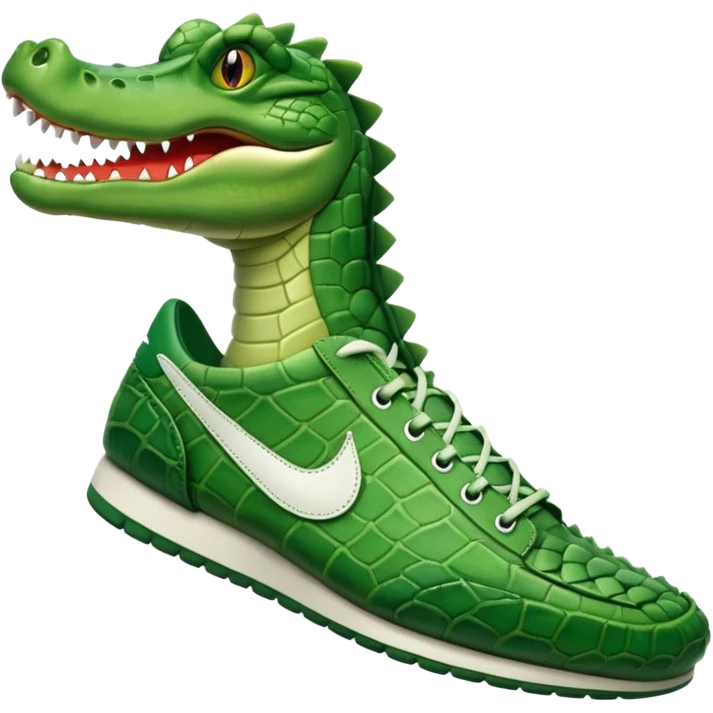 Un cocodrilo con zapatillas Nike emoji