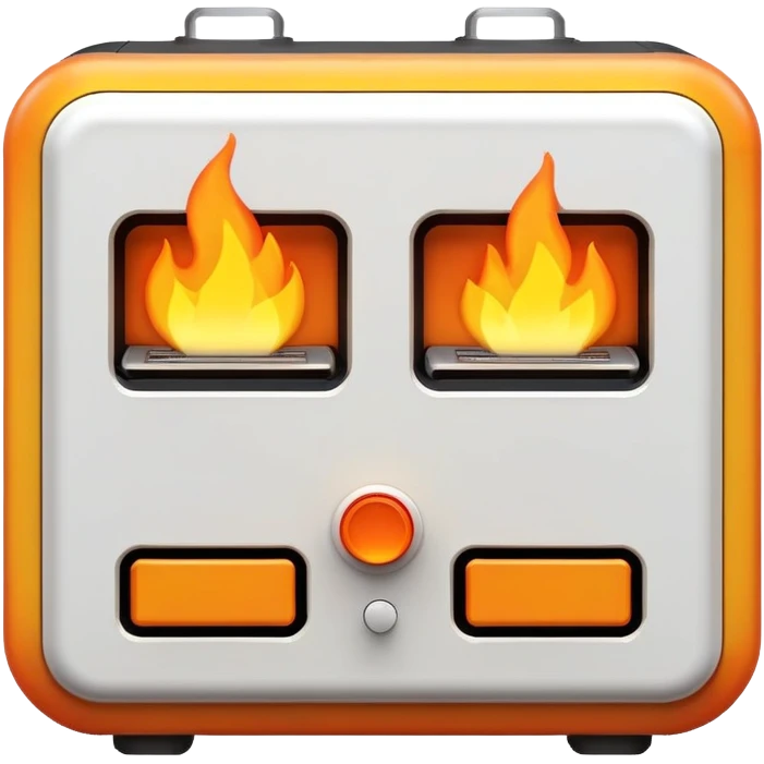 home heating system with flames emoji