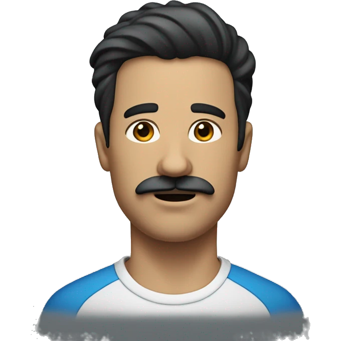 The individual is recognized by his dark hair combed to one side, a medium-sized mustache trimmed to fit within the width of his nose, and his often stern or intense expression. His eyes were known to be a shade of blue. emoji