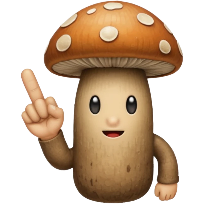 mushroom middle finger emoji