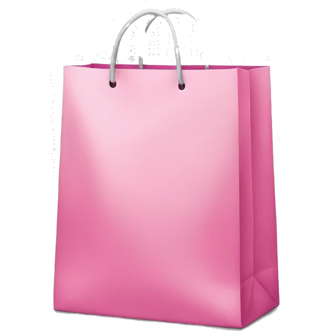 Pink shopping bag  emoji