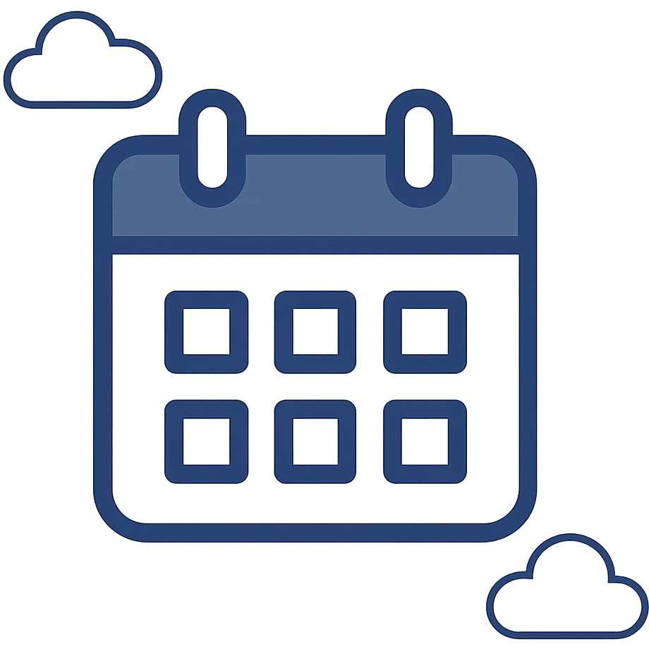 mini calendar icon, simple and clear, white and gray, modern style, minimalistic emoji