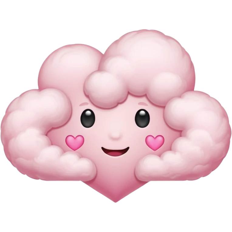pink love with cloud emoji