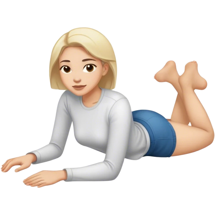 lady laying down w knees bent full body  emoji