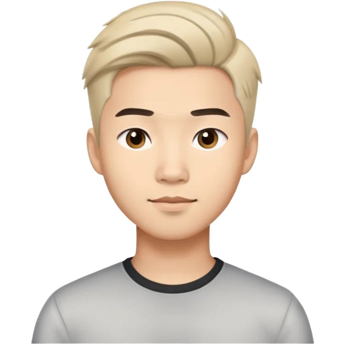 Young Asian man with modern hairstyle, professional appearance emoji