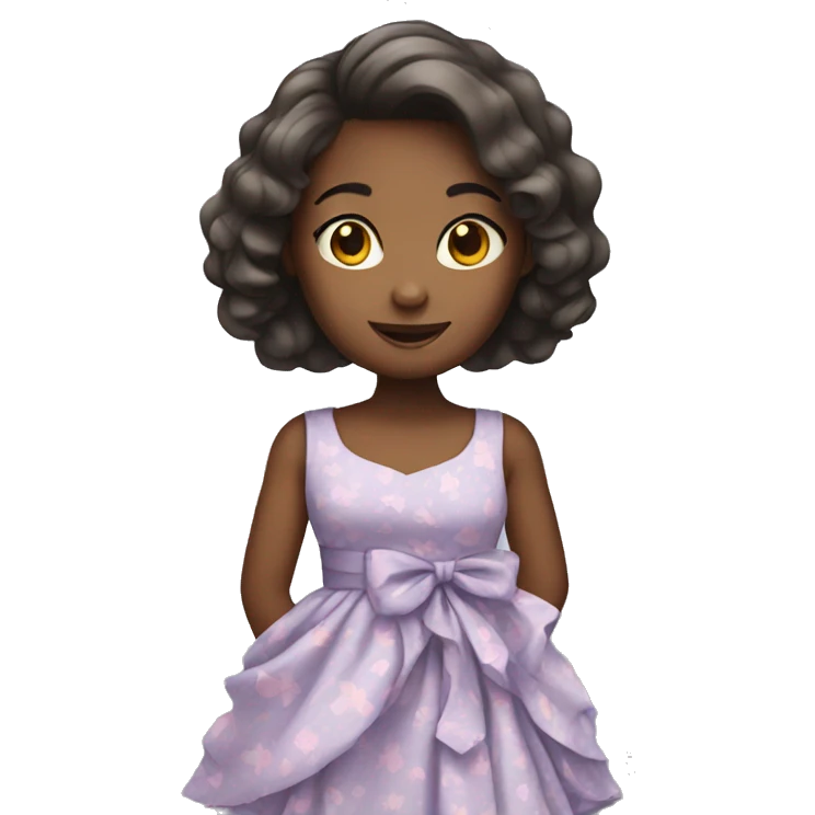 Girl with dress emoji