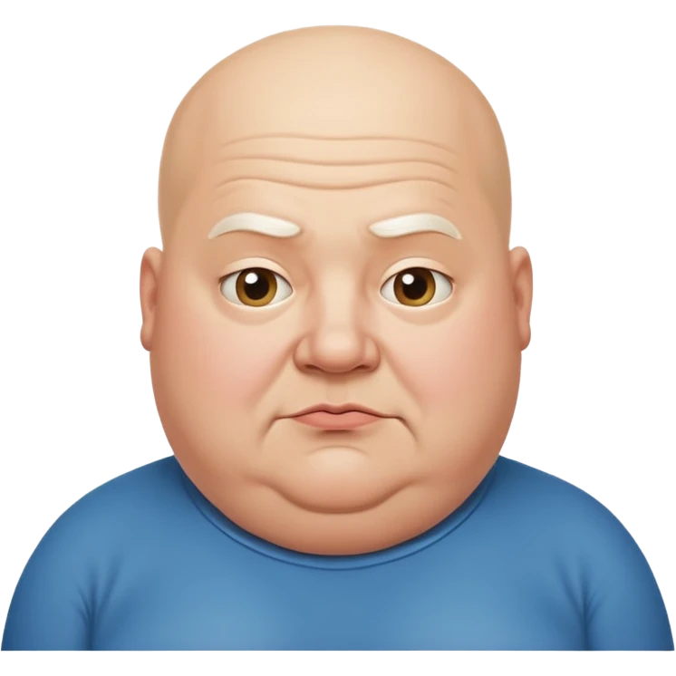 Fat white bald man emoji