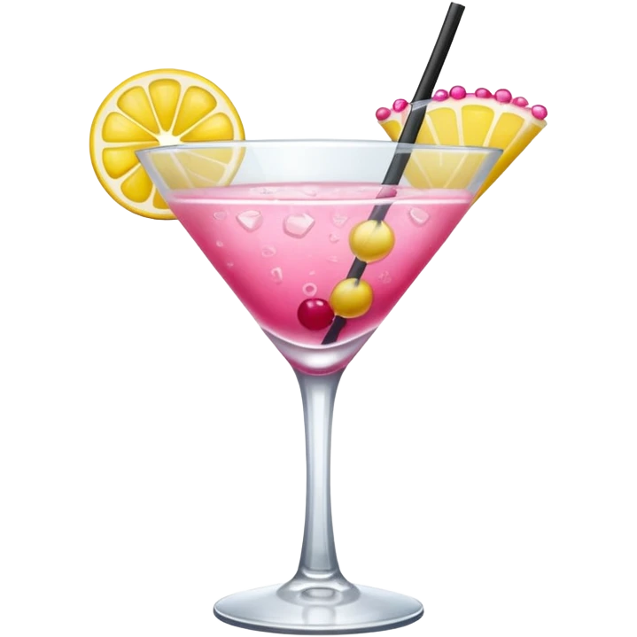 pink and yellow coctail drink emoji