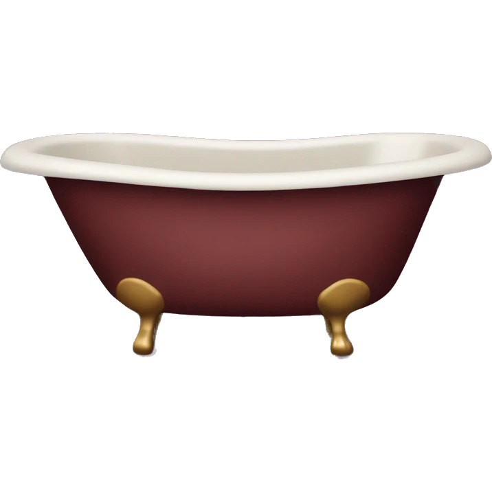 realistic burgundy bathtub emoji