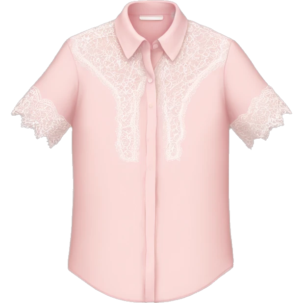 light pink Shirt with lace emoji