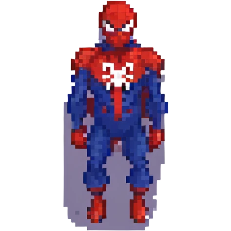 spiderman character, pixel art style emoji