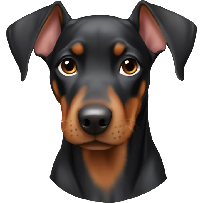 European Doberman Pinscher Puppy with cropped ears emoji