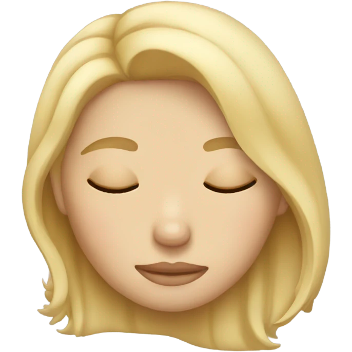 blonde Girl sleeping emoji