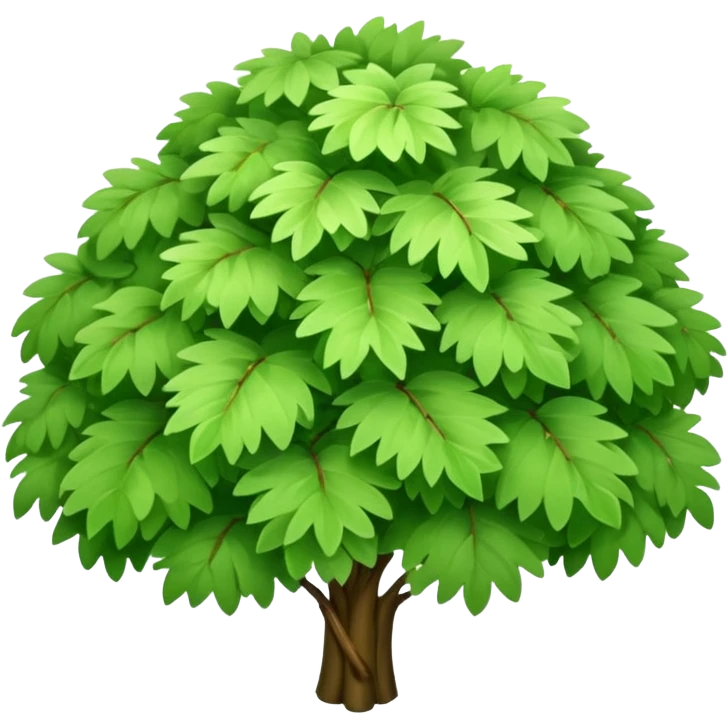 A fluffy bush with soft light-green foliage and hidden twigs. emoji