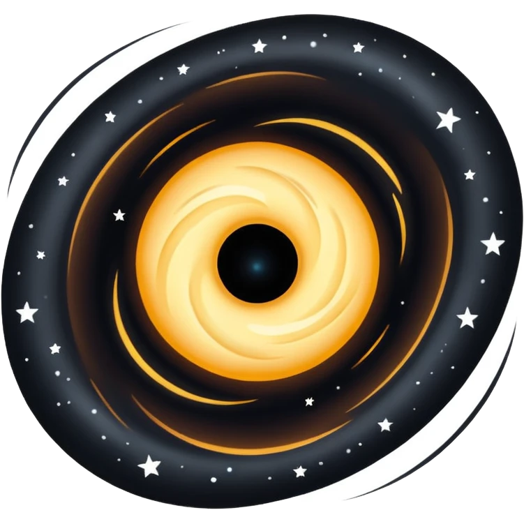 black hole with stars around emoji