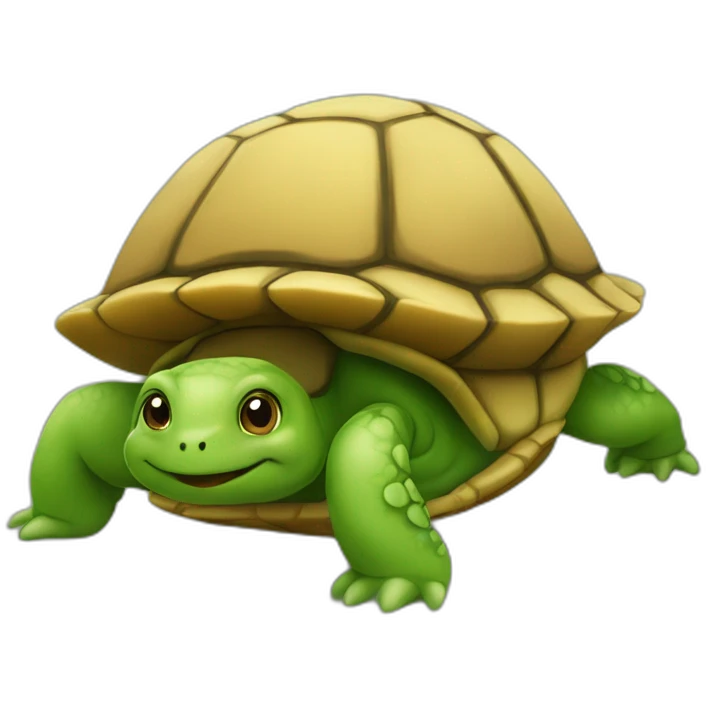 chat sur une tortue emoji