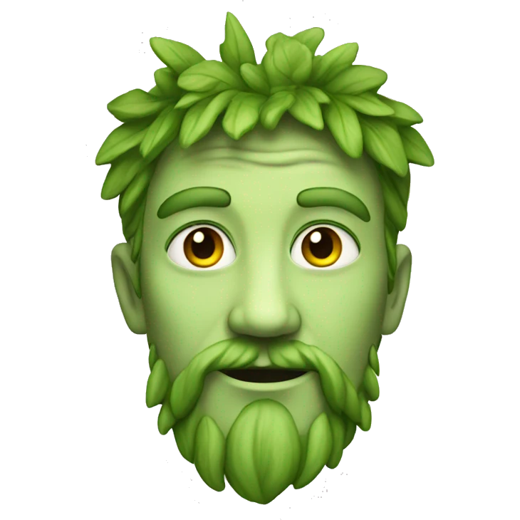 Green man young emoji