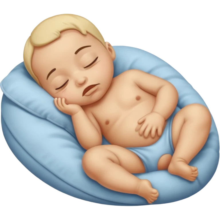 High resolution of   realistic full body sleepy baby distorted , no extra hybrid emoji