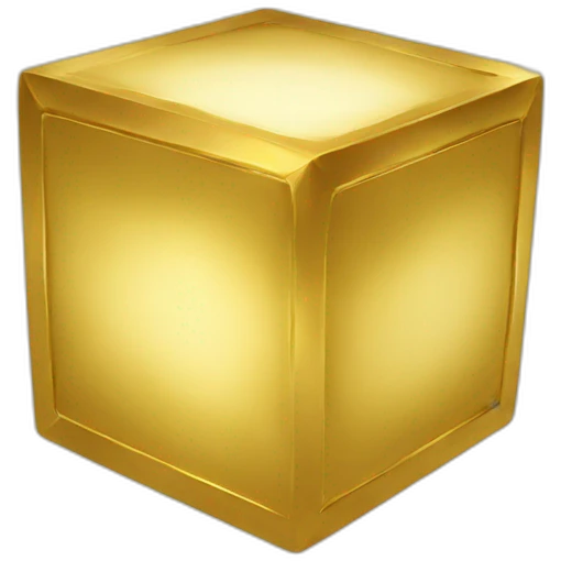 Gold cube emoji