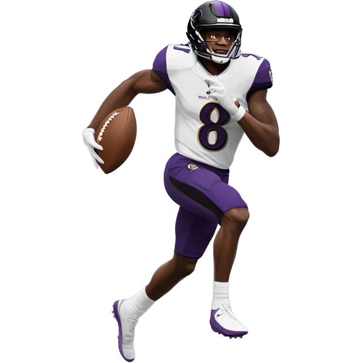 Lamar Jackson running a football emoji