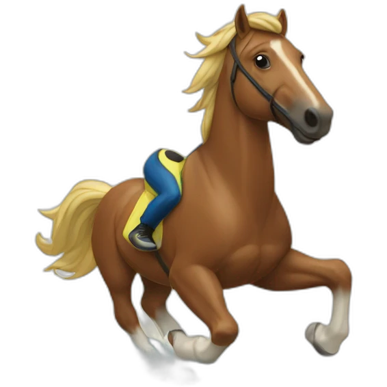 Surfing horse emoji
