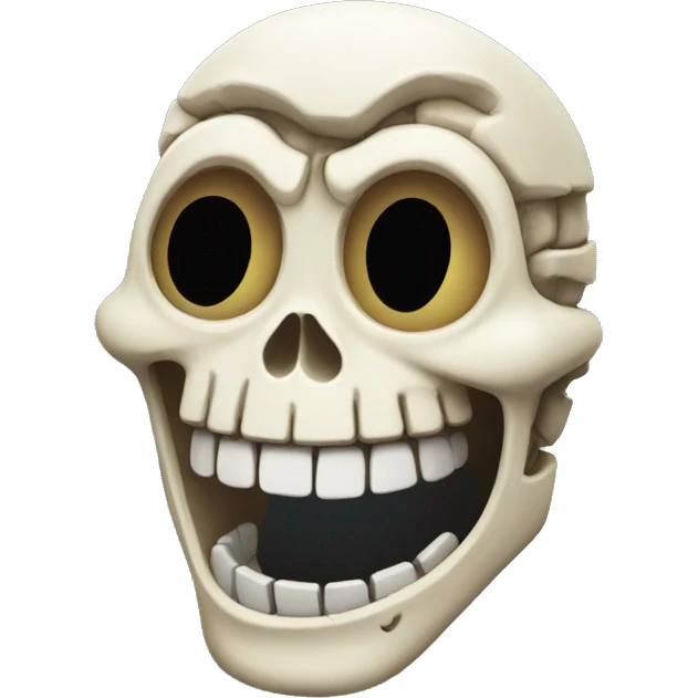Skeleton laughing emoji