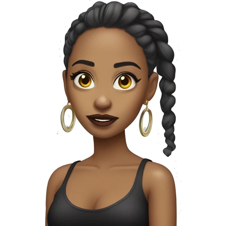 the singer bad gyal aka alba farelo emoji