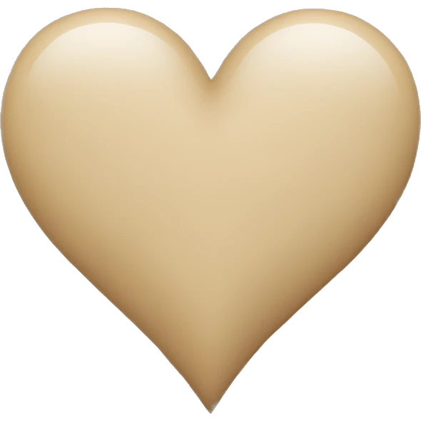 Beige heart  emoji