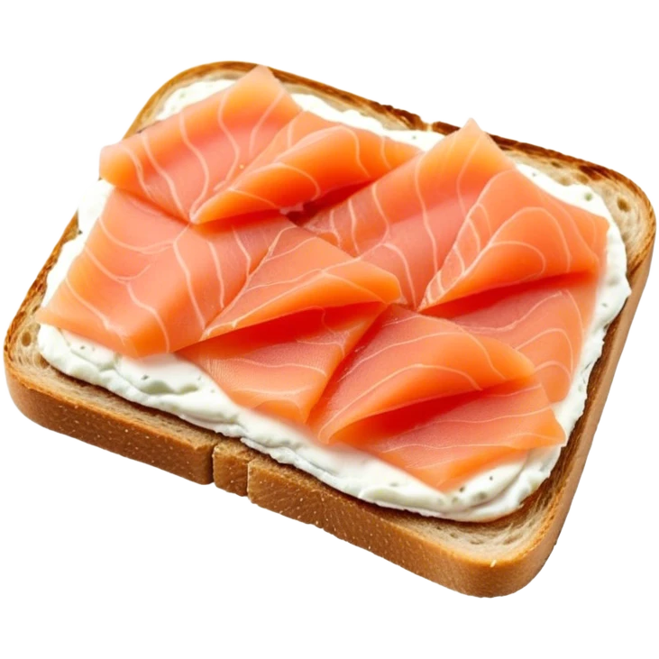 Smoked salmon and cream cheese on toast emoji