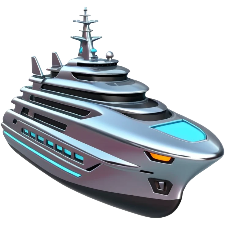 Create a highly polished, 3D game UI–style illustration of a SHIP emoji