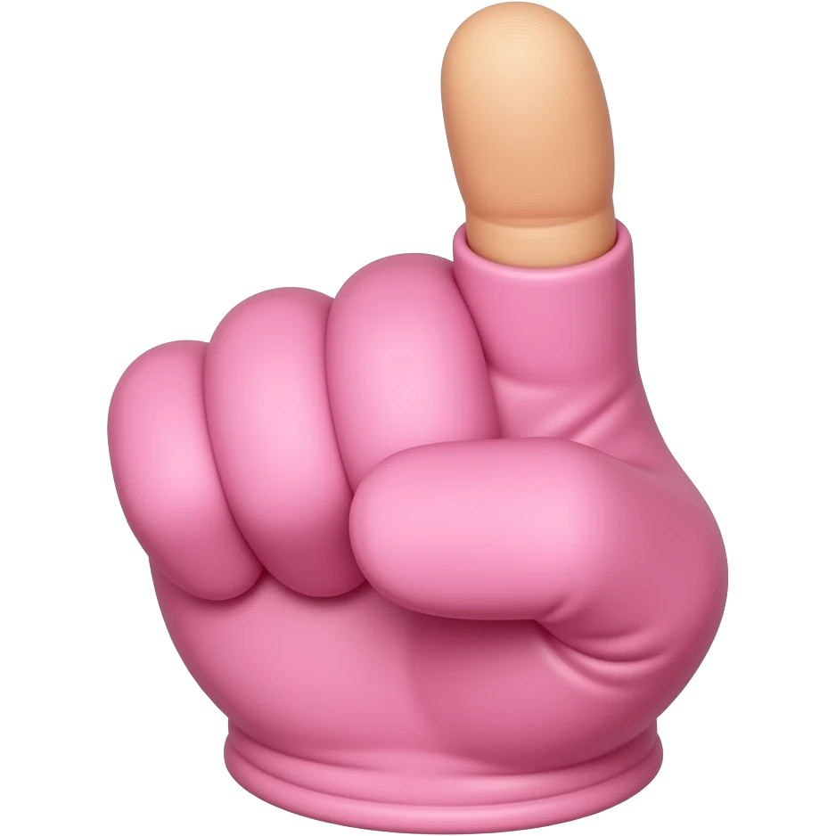 middle finger with pink gloves emoji