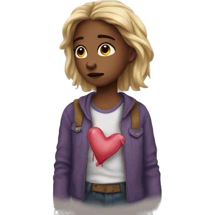 Heart broken girl emoji