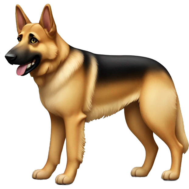 Realistic beautiful full body German shepherd dog emoji
