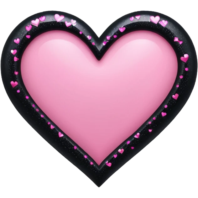 BLACKPINK-inspired gothic heart ,  hearts, black and pink, cute,  emoji