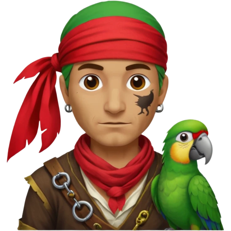 pirate and parrot emoji