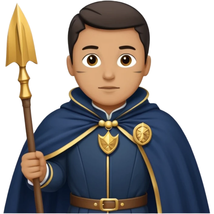  Marshal + navy cloak + banner spear emoji