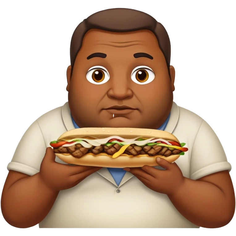 FAT Brown Dirty guy with a Döner kebab emoji