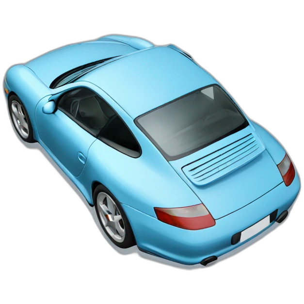 Porsche 996 light blue emoji